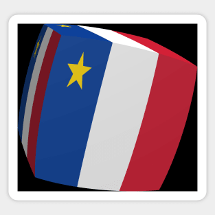 Acadian flag cubed Sticker